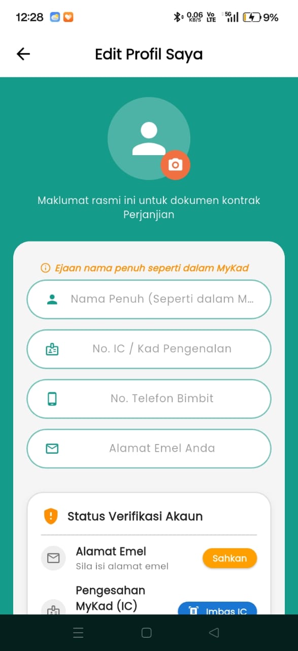 Langkah 1: Profil & OTP